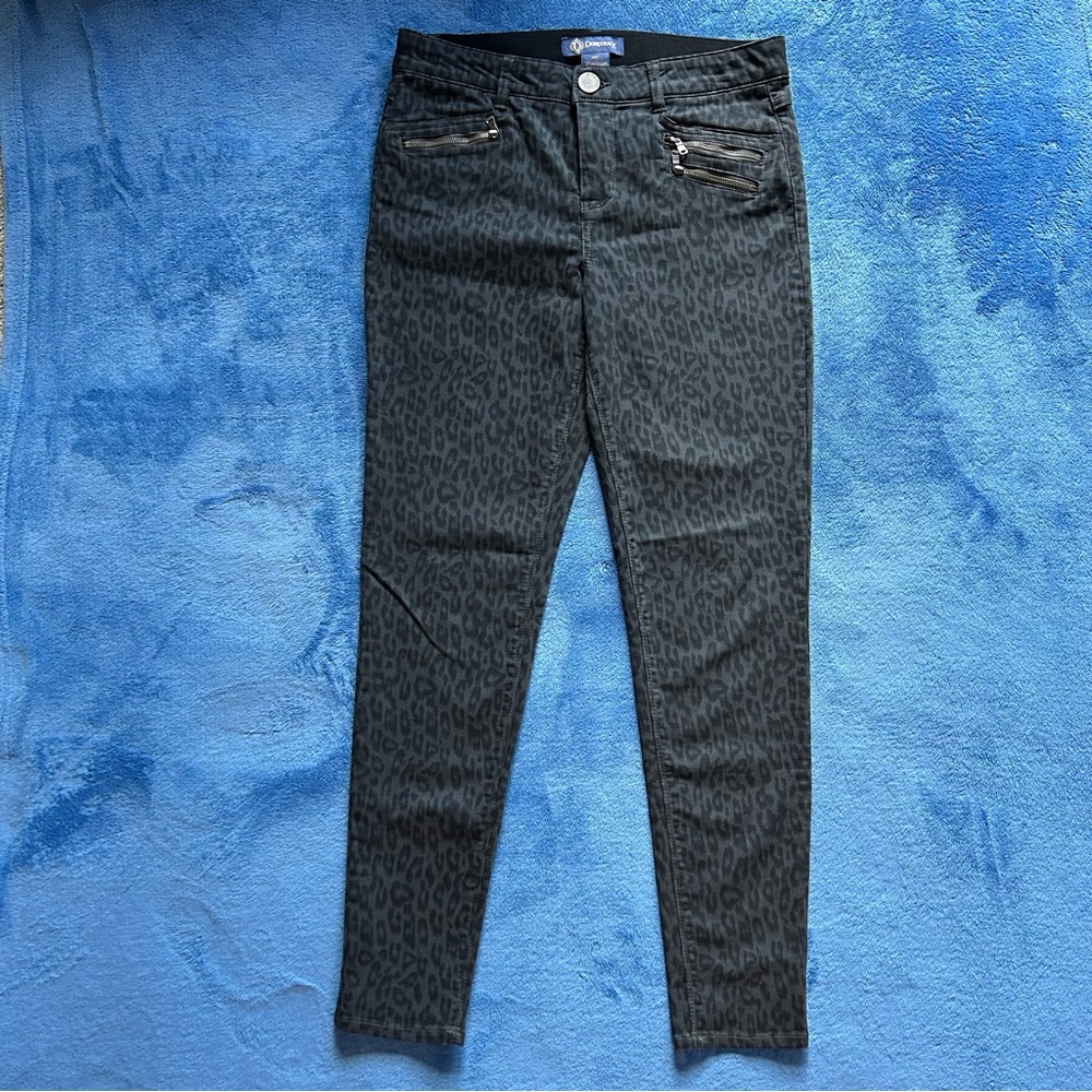 Democracy Black Leopard Print Skinny Jeans